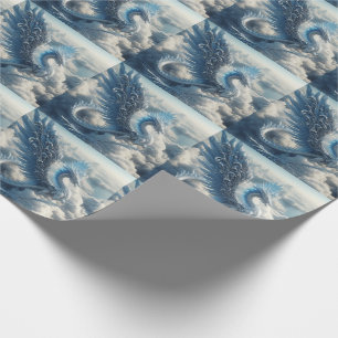 Papel De Presente Um dragão cercado por nuvens