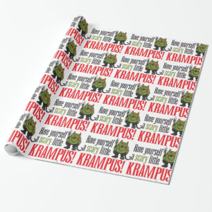 Papel De Presente Um envoltório pequeno assustador de Krampus