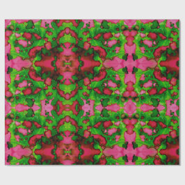 Papel De Presente Um estudo em rosa e verde