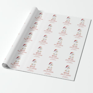 Papel De Presente Um Ganso Alegre Personalizado Primeiro Aniversário