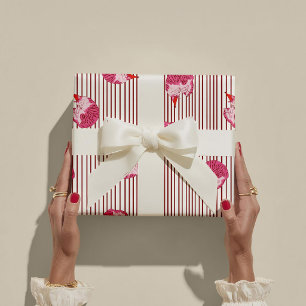 Papel De Presente Um Gatinho Rosa Bobo de 1º Aniversário