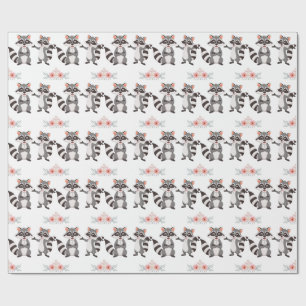 Papel De Presente Um humor feliz e brincalhão, como os guaxinins.