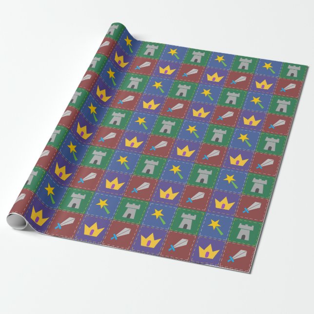 Papel De Presente Um Livro Fantasia de Wee Quilt Wrapping (Desenrolado)