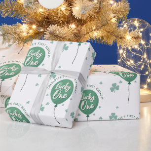 Papel De Presente Um Lucky no 1º Aniversário Dia de São Patrício Tre