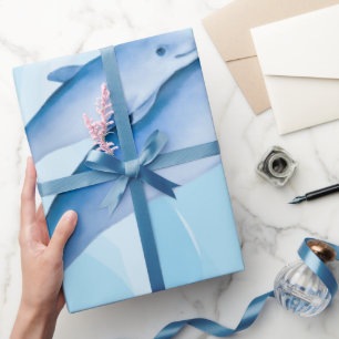 Papel De Presente Um mar incrível com golfinhos