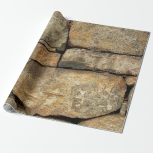 Papel De Presente Um muro de pedra feito de paralelepípedos textu de