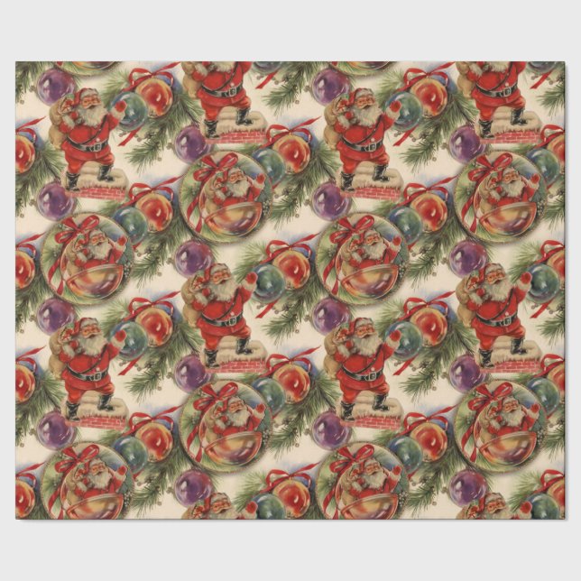 Papel De Presente Um Natal de 1950 (Barra)