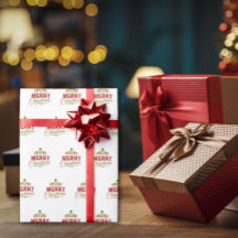 Um Nome de Família de Natal Muito Alegre Moderno