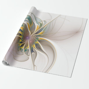 Papel De Presente Um ornamento fractal colorido. Abstrato