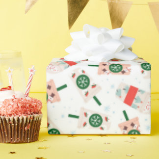 Papel De Presente Um padrão de bebida morna cheio de vibrações no in