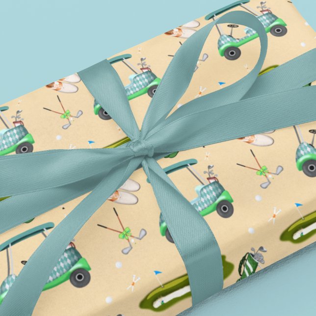Papel De Presente Um padrão de golfe diário  (Criador carregado)