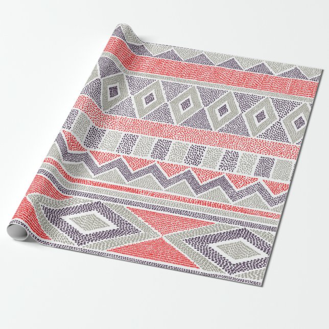 Papel De Presente Um padrão étnico sem igual. Tribal e aztec  (Desenrolado)