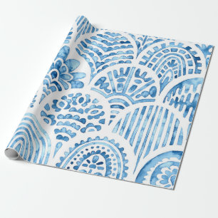 Papel De Presente Um padrão impecável de marroquino. Azulejo Wavy Vi