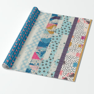 Papel De Presente Um padrão perfeito, azulejos de retalhos.