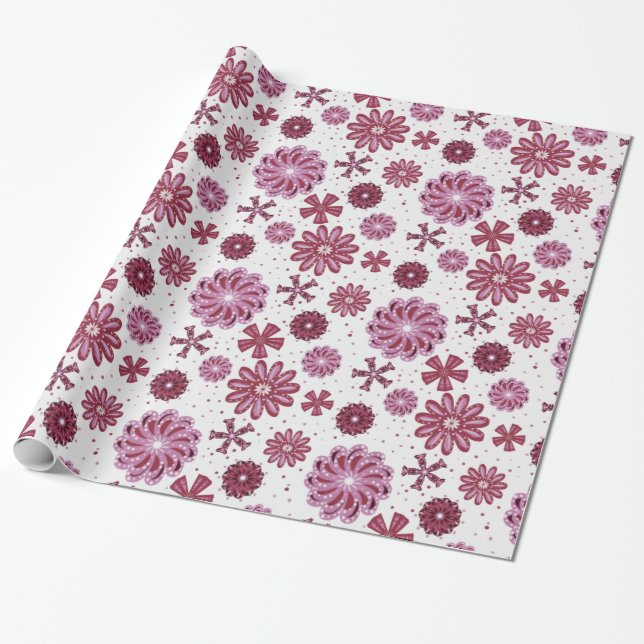 Papel De Presente Um padrão perfeito de mandala rosa (Desenrolado)