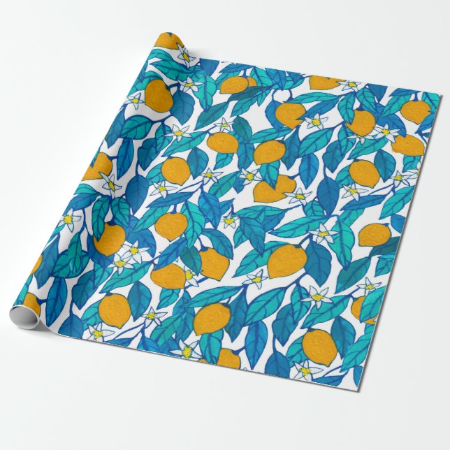 Papel De Presente Um padrão perfeito. Léon sangrento. Núcleos de flo (Desenrolado)