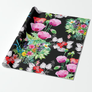 Papel De Presente Um padrão perfeito sobre fundo preto. Doença col