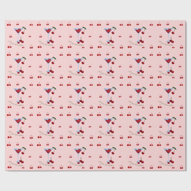 Papel De Presente Um Pouco Mais Velho Aniversário Cherrytini (Aberto)