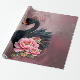 Papel De Presente Um toque de rosa e brilho de cisne. 
