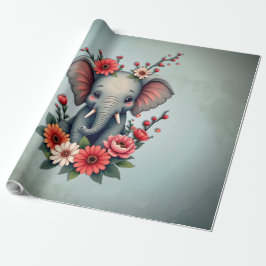 Papel De Presente Um toque do verão: O bebê elefante