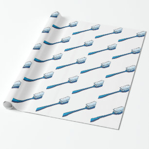 Papel De Presente Uma escova de dentes azul