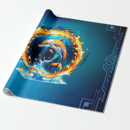 Papel De Presente Uma fascinante interação entre fogo e água