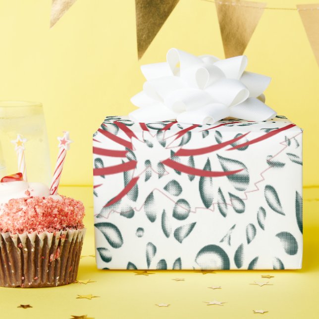 Papel De Presente uma flor vermelha sobre fundo preto (Festa de aniversário)