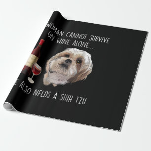 Papel De Presente Uma mulher não pode sobreviver apenas com o vinho 