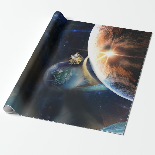 Papel De Presente Uma vez num papel de embrulhamento de tempo (Desenrolado)