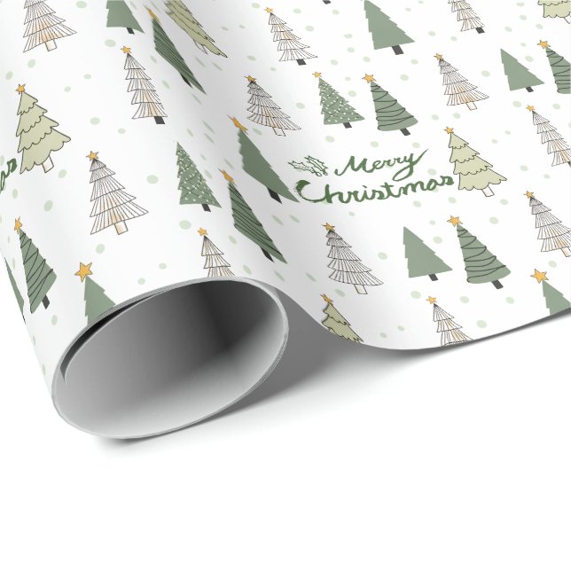 Papel De Presente Under the Snowy Trees – Christmas Wrapping Paper (Ponta do rolo)