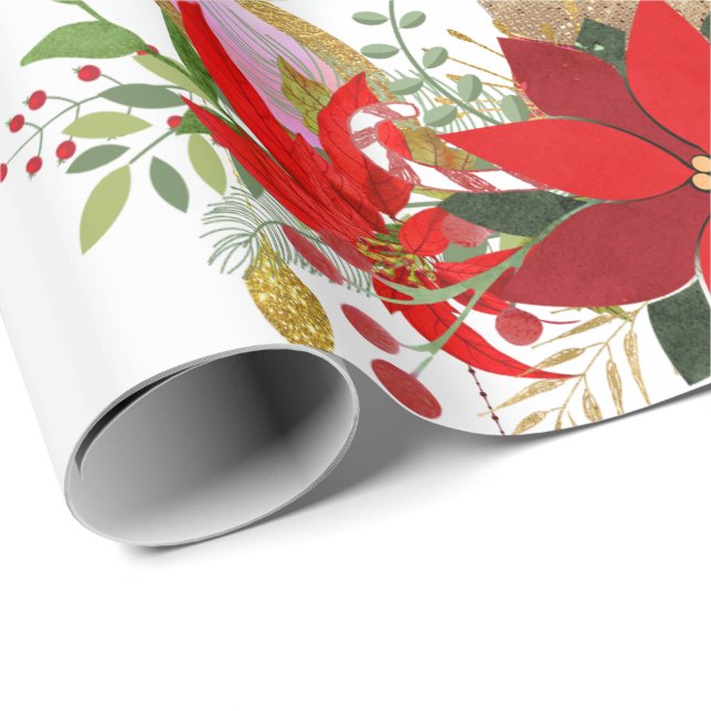 Papel De Presente Unicorn Feriados de Natal Brancos Unicorn Spark VI (Ponta do rolo)