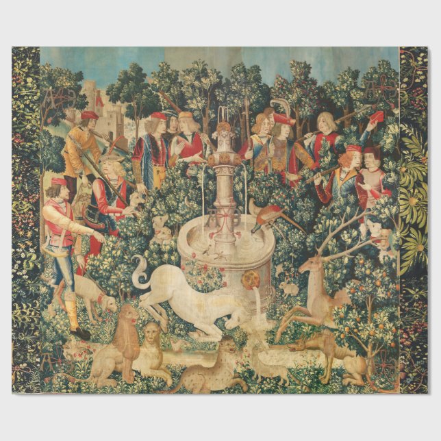 Papel De Presente UNICORN FOI ENCONTRADO / Fonte e Outros Animais (Aberto)