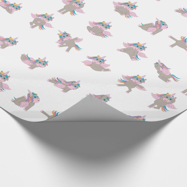 Papel De Presente Unicorn Yoga Poses Pattern Design (Ponta)
