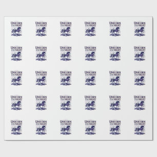 Papel De Presente Unicórnio da Noite Design Gráfico Zazzle Design_