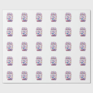 Papel De Presente Unicórnio Desculpe Estou Ocupado Estilo Retro Impr