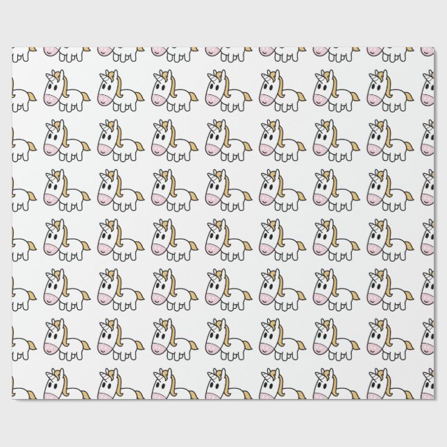 Papel De Presente Unicórnio feliz! (Aberto)