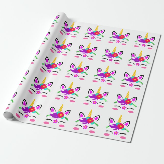 Papel De Presente Unicórnios (Desenrolado)