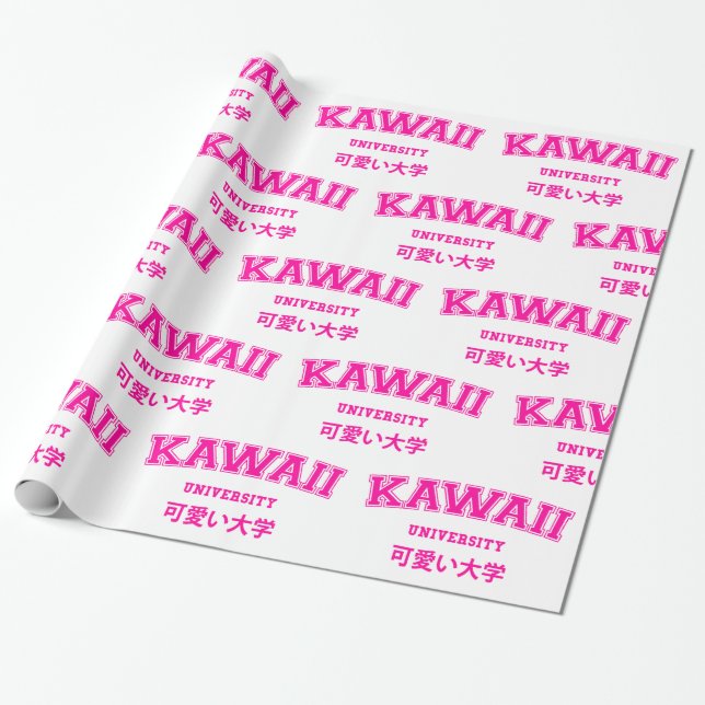 PAPEL DE PRESENTE UNIVERSIDADE KAWAII (Desenrolado)