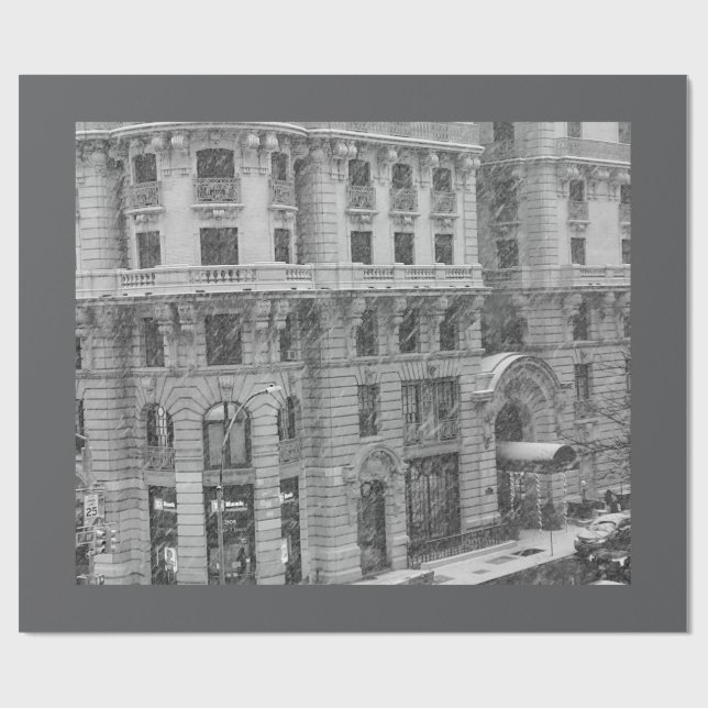 Papel De Presente Upper West Side Winter Wrapping Paper (Aberto)