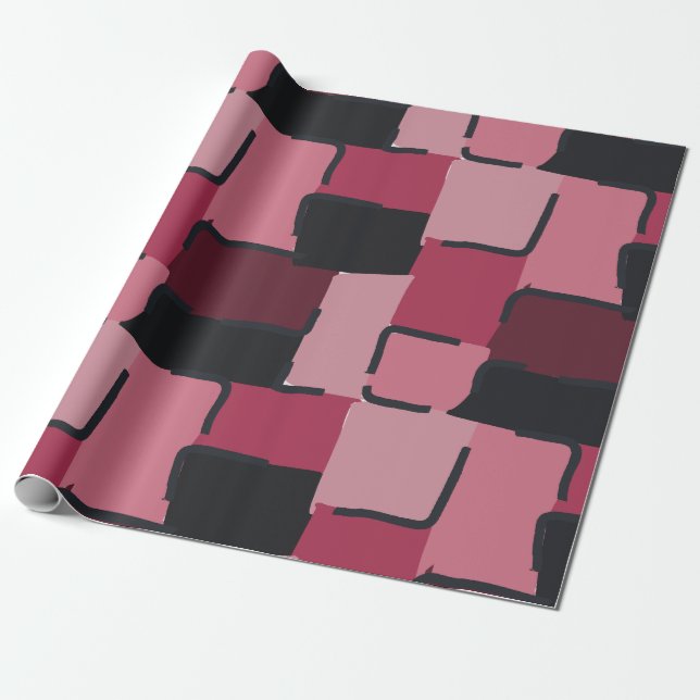 Papel De Presente Urban Geo | Blush Muted | Hero Pattern (Desenrolado)