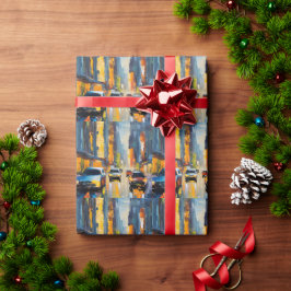 Papel De Presente Urbana Rhythms Cityscape Art Splash