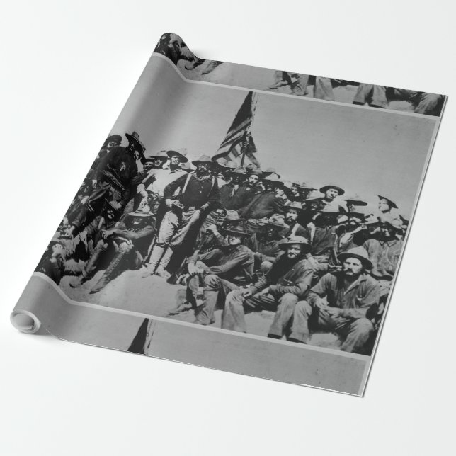 Papel De Presente Ursinho de ursinhos Roosevelt Rough Riders 1898 (Desenrolado)
