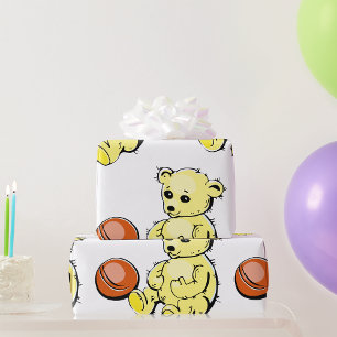 Papel De Presente Urso Amarelo
