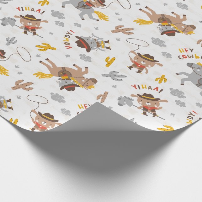 Papel De Presente Urso, Cachorro e Gato Bonitos (Ponta)