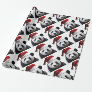 Papel De Presente Urso de Panda de Natal