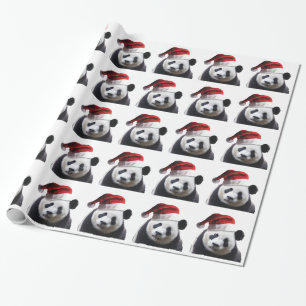 Papel De Presente Urso de Panda de Natal