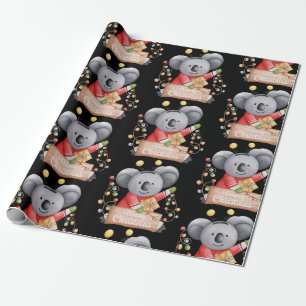 Papel De Presente Urso de pelúcia com muitos presentes de Natal