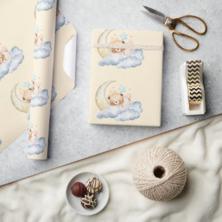 Papel De Presente Urso de pelúcia de sonho doce Chuvinha de bebê Men