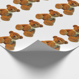 Papel De Presente Urso de ursinho de vime de Brown