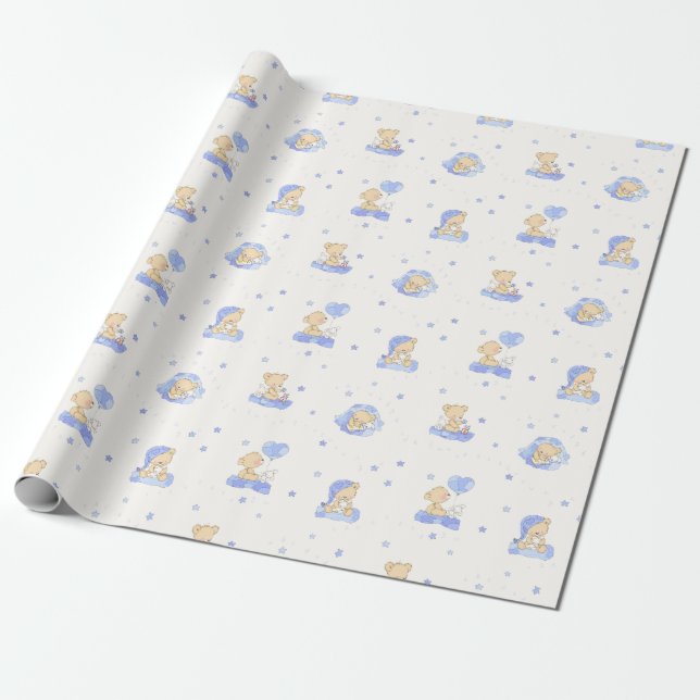 Papel De Presente Urso do alfabeto (Desenrolado)
